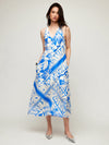 Mallorca Dress in Blue/White Print
