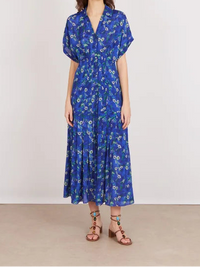 Riya Silk Dress in Primrose
