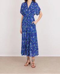 Riya Silk Dress in Primrose