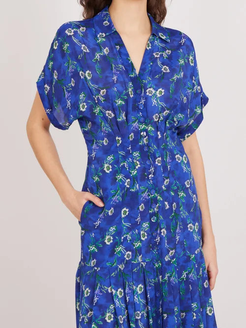 Riya Silk Dress in Primrose