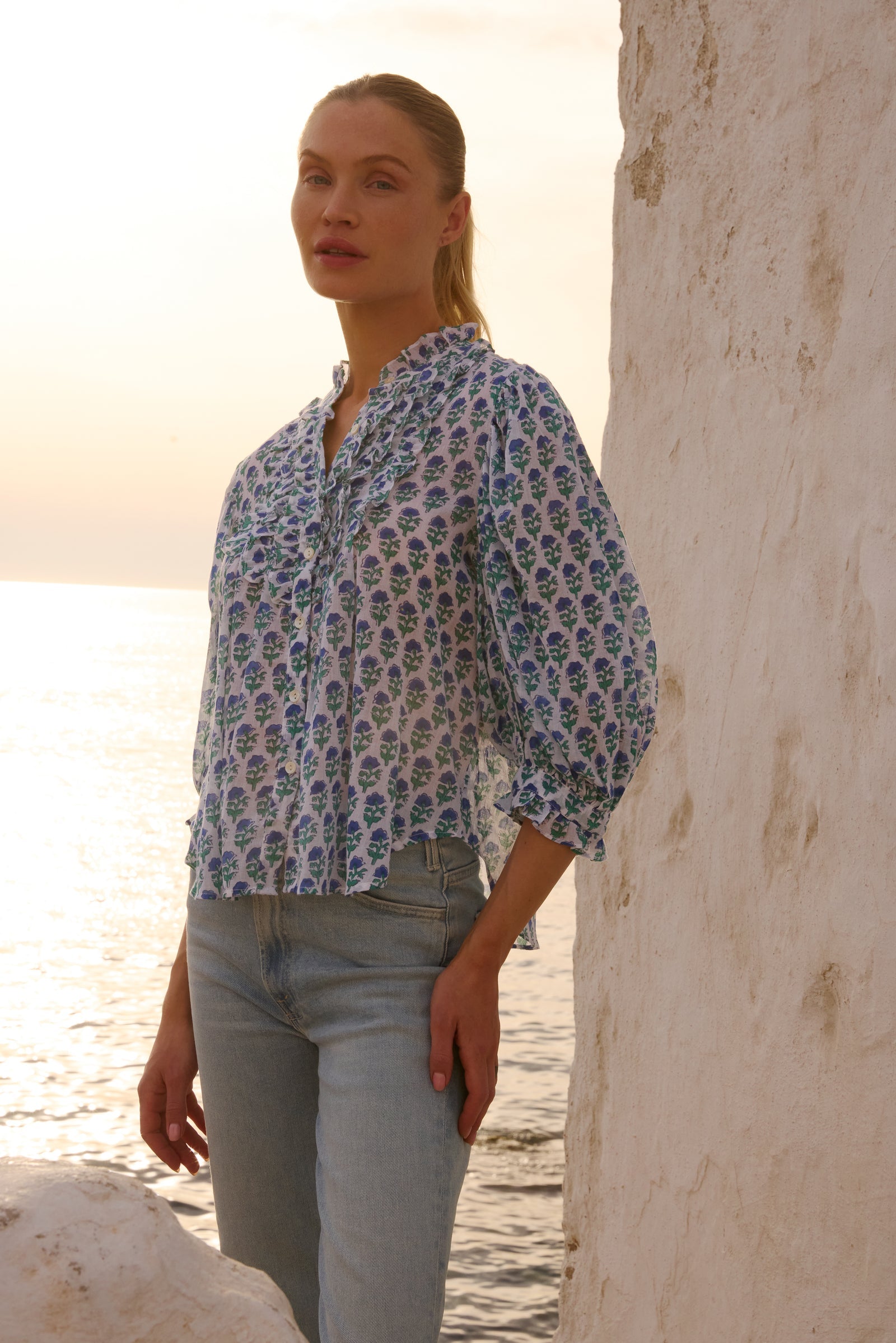 3140M1-oliphant-ruffle-front-button-down-blouse-in-boti-blue-1