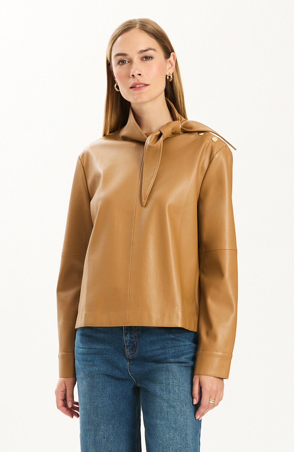 33007FF-tyler-böe-rebecca-vegan-leather-tie-shirt-in-latte-1