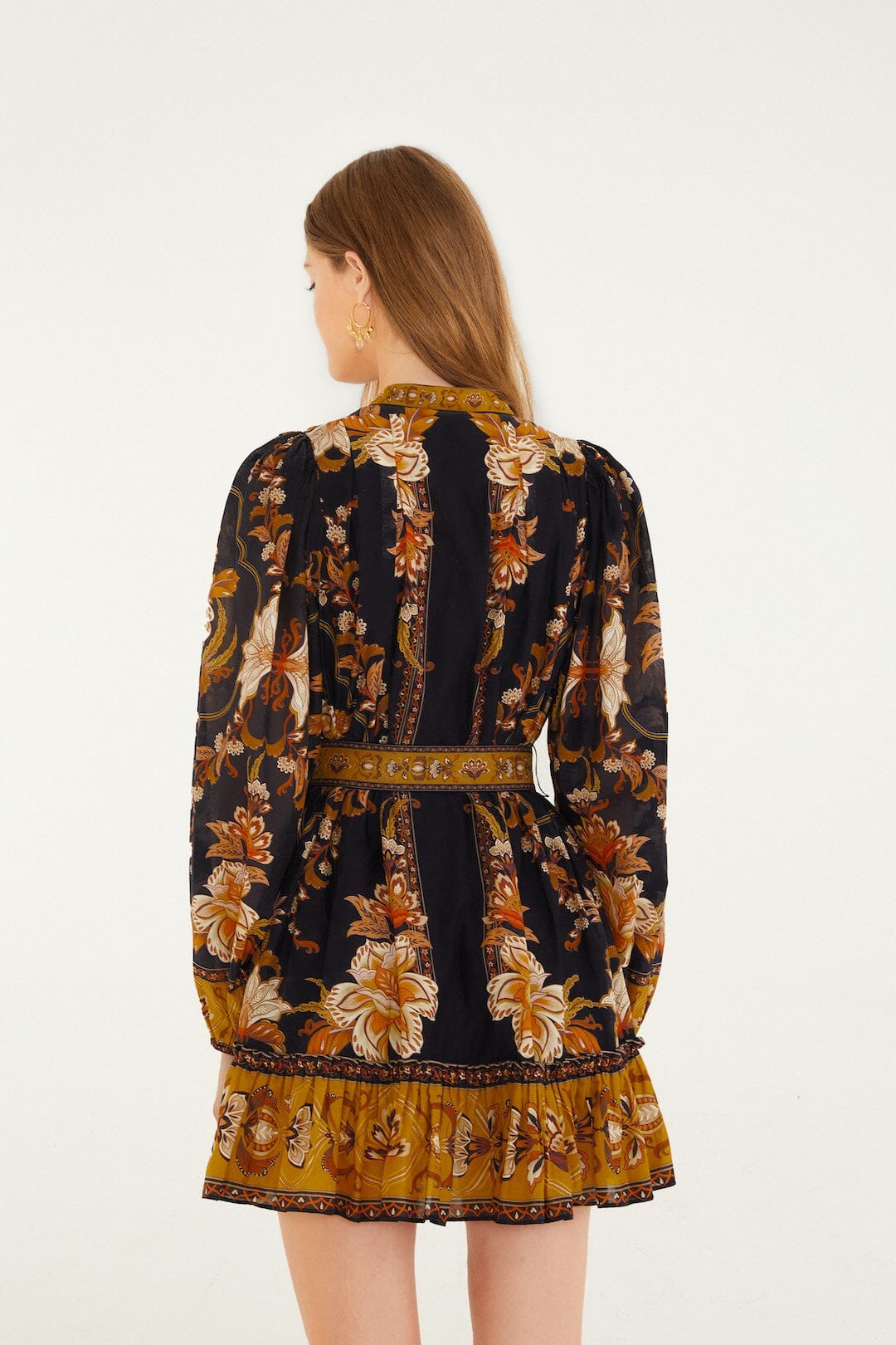 344142F-farm-rio-beaded-buckle-long-sleeve-mini-dress-in-black-majestic-garden-1