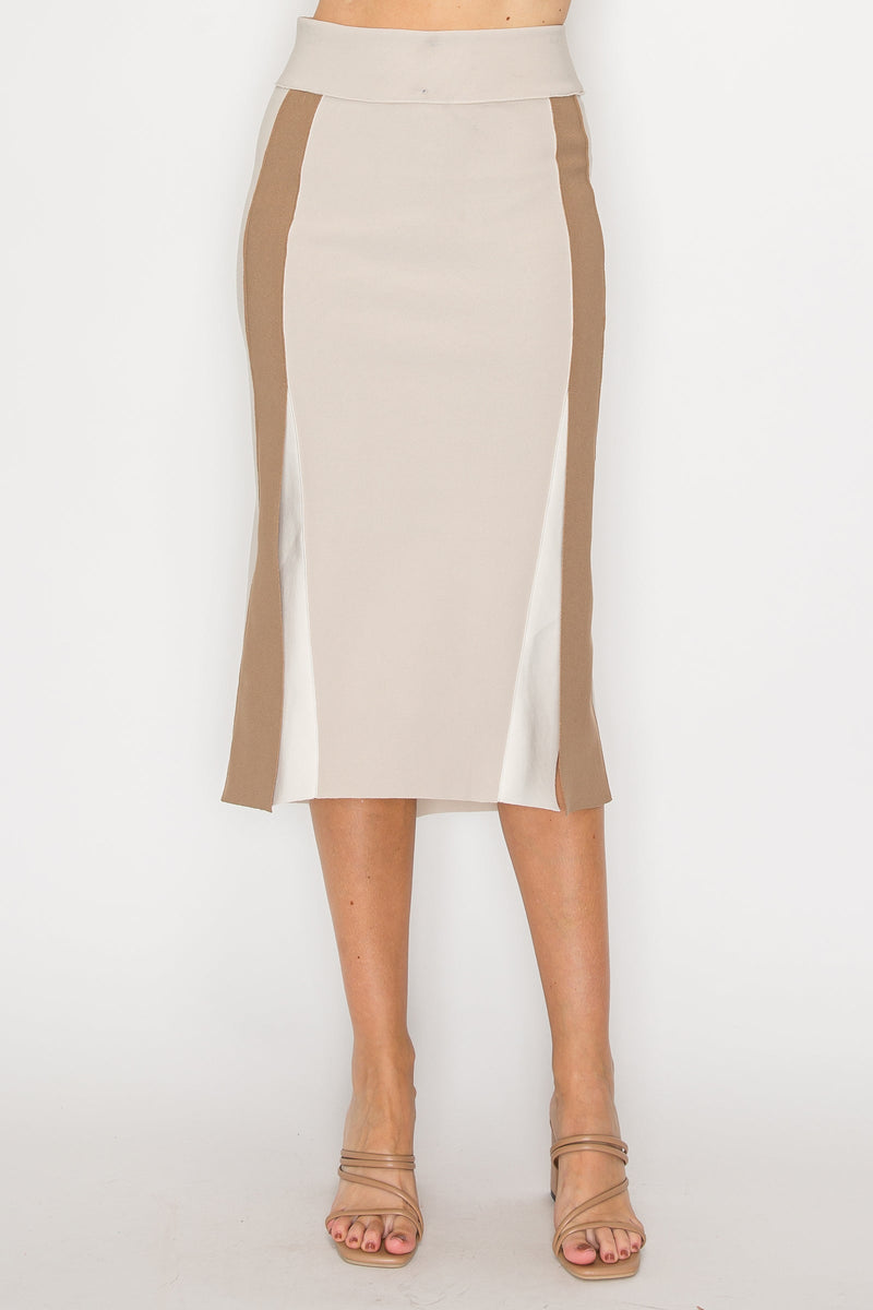 35719K-JOH-jolene-stretch-knit-crepe-colorblock-skirt-in-beige-1
