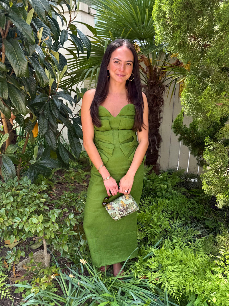 Farm Rio Sleeveless Maxi Dress in Green Monstera Leaf  Poppy's of Atlanta