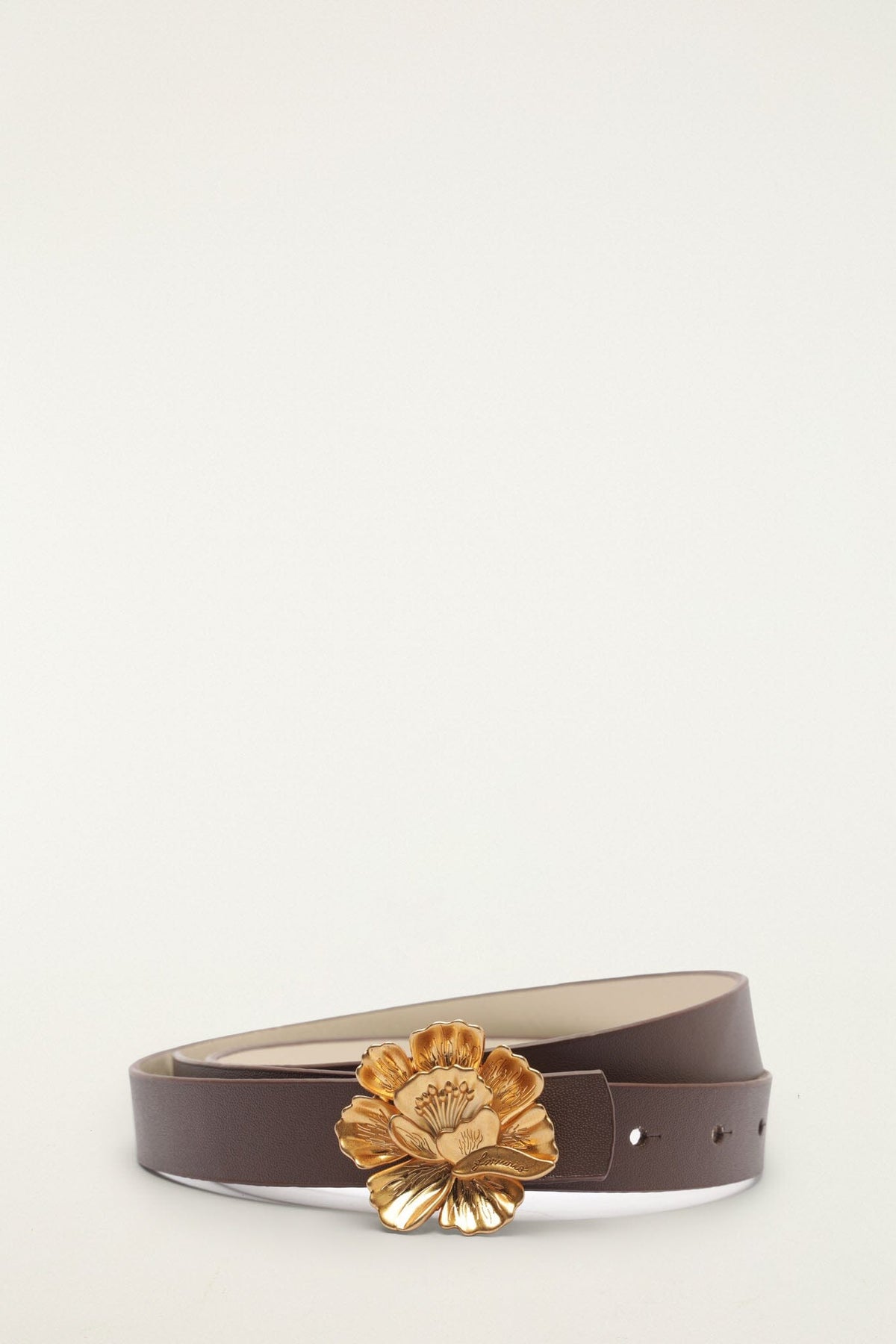 Double Sided Belt in Ivory/Walnut