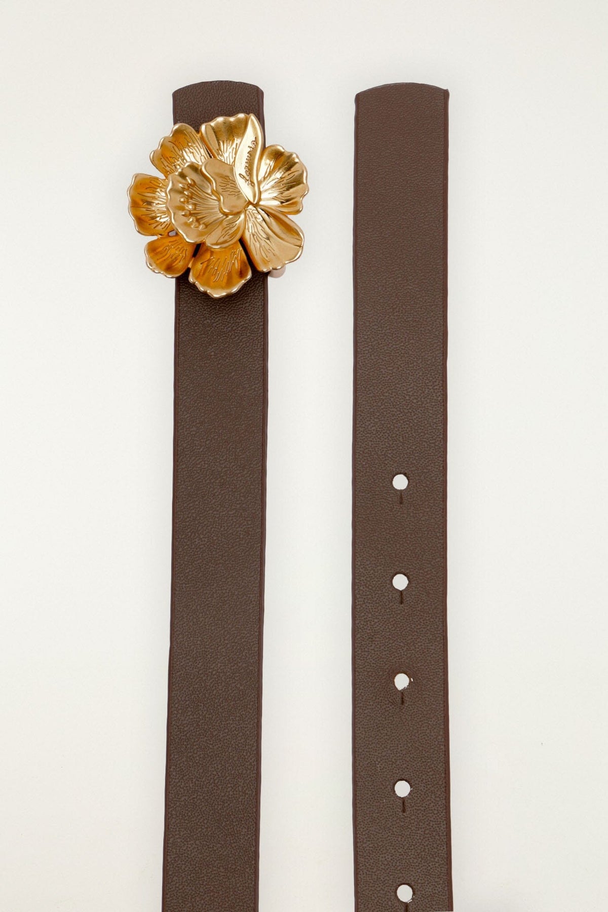 Double Sided Belt in Ivory/Walnut