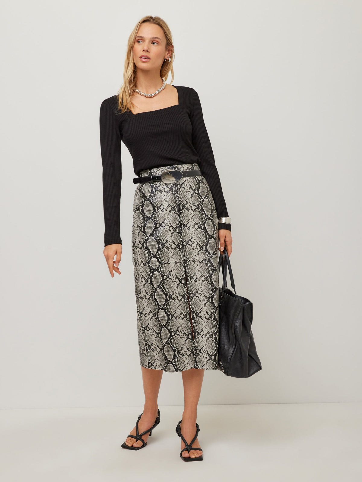 3F59013-Fifteen-Twenty-kaia-faux-leather-midi-skirt-snake-print-1