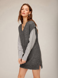 3F89141-fifteen-twenty-sally-mixed-media-dress-in-dark-heather-grey-1