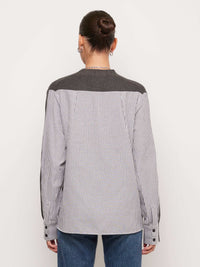 3F89347-Fifteen-Twenty-celine-mixed-media-cardigan-charcoal-1