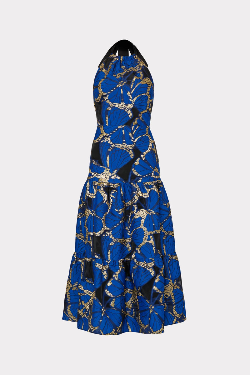 Hayden Butterfly Dress in Blue Multi
