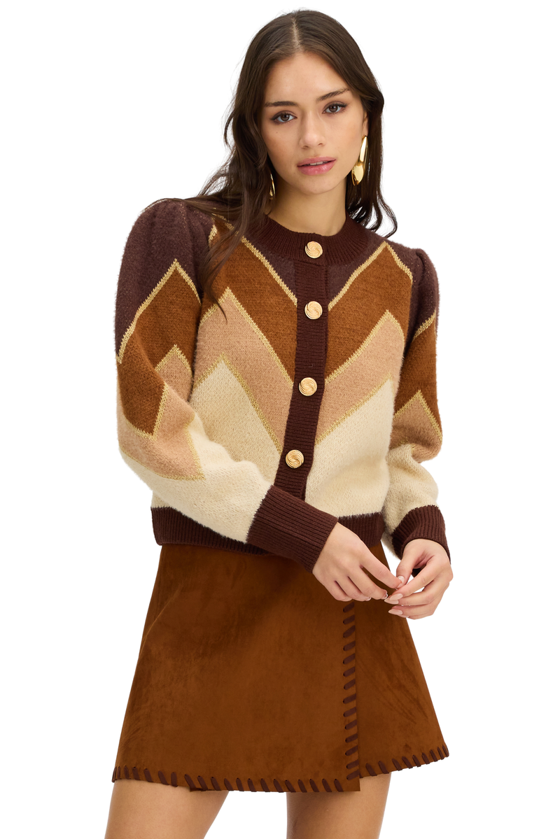 423S40224-Allison-New-York-fuzzy-chevron-cardigan-brown-multi-1