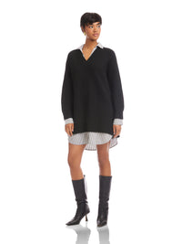 4F89413-fifteen-twenty-carrie-mixed-media-dress-in-black-1