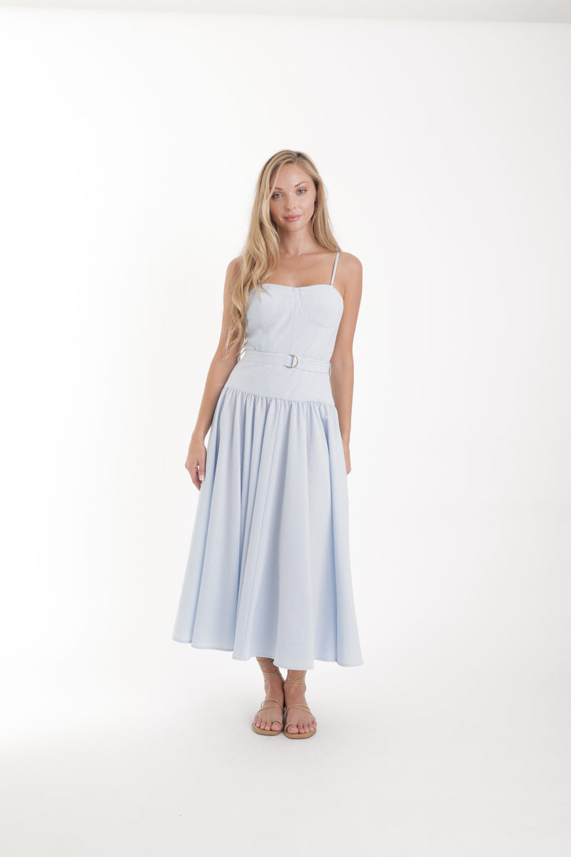 women's maxi beach dresses Boho Summer Beach Maxi Dress – Sleeveless Ruffle A-Line Long Dress in Beige | Women's Boho Fashion | M main image 0