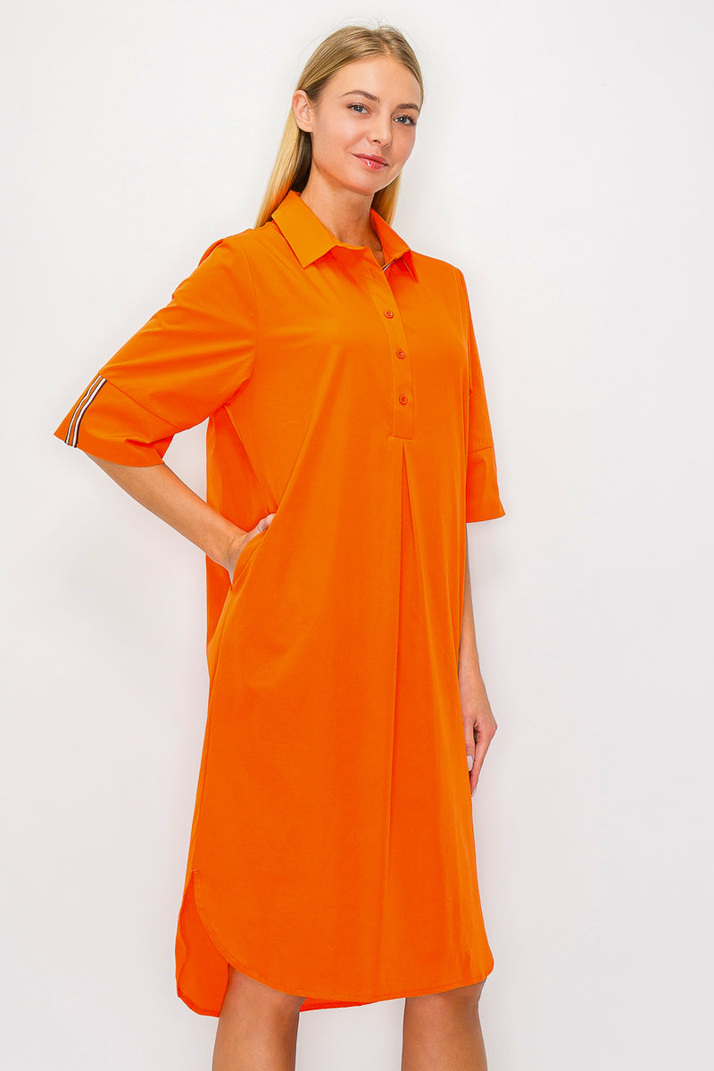 Wendi Tunic Dress in Orange