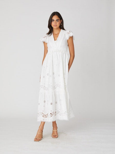 Varah Dress in Optic White