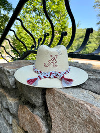 Sunburst Embroidered A White Palm Hat