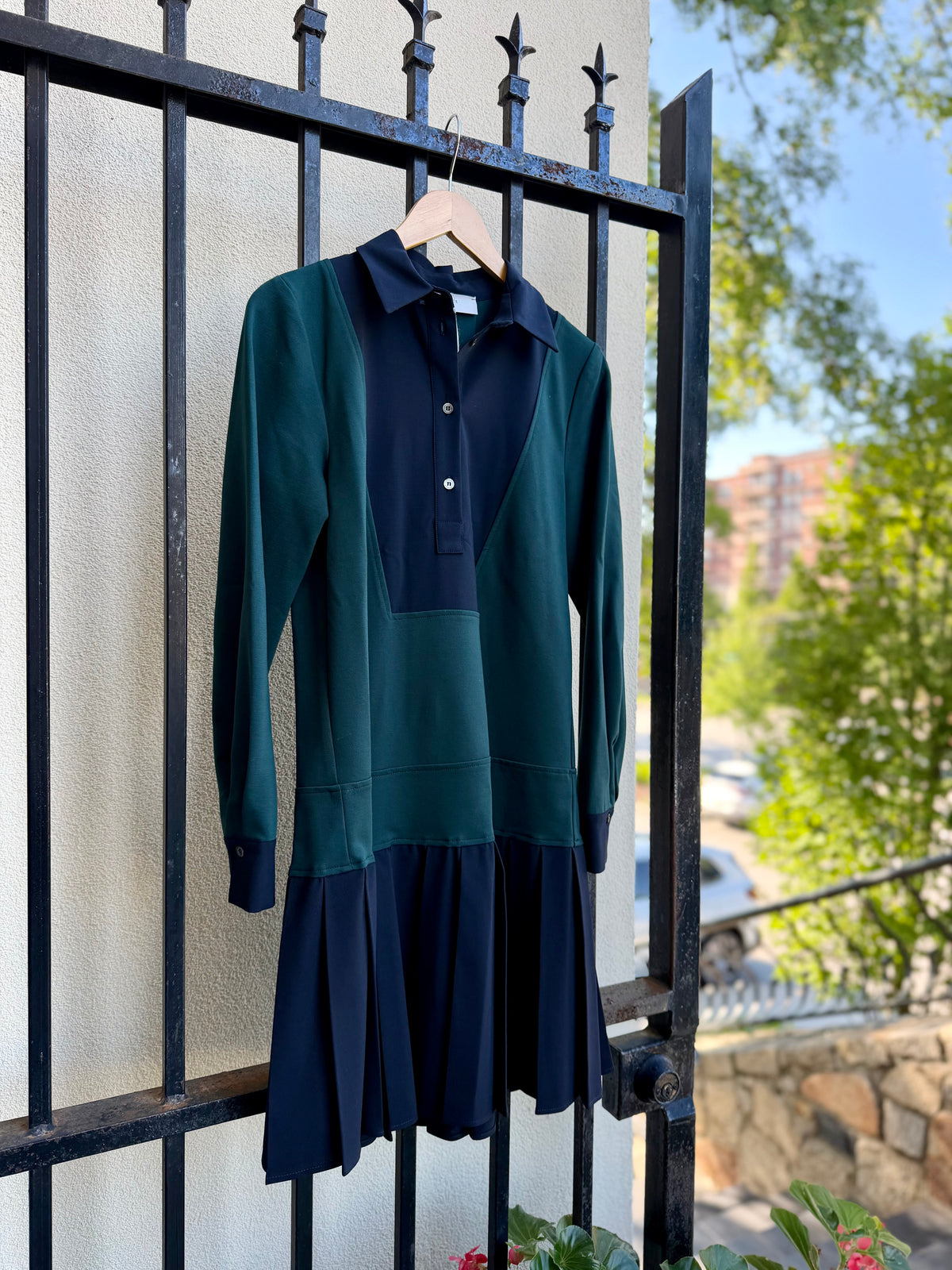 Polo Dress in Dark Pine