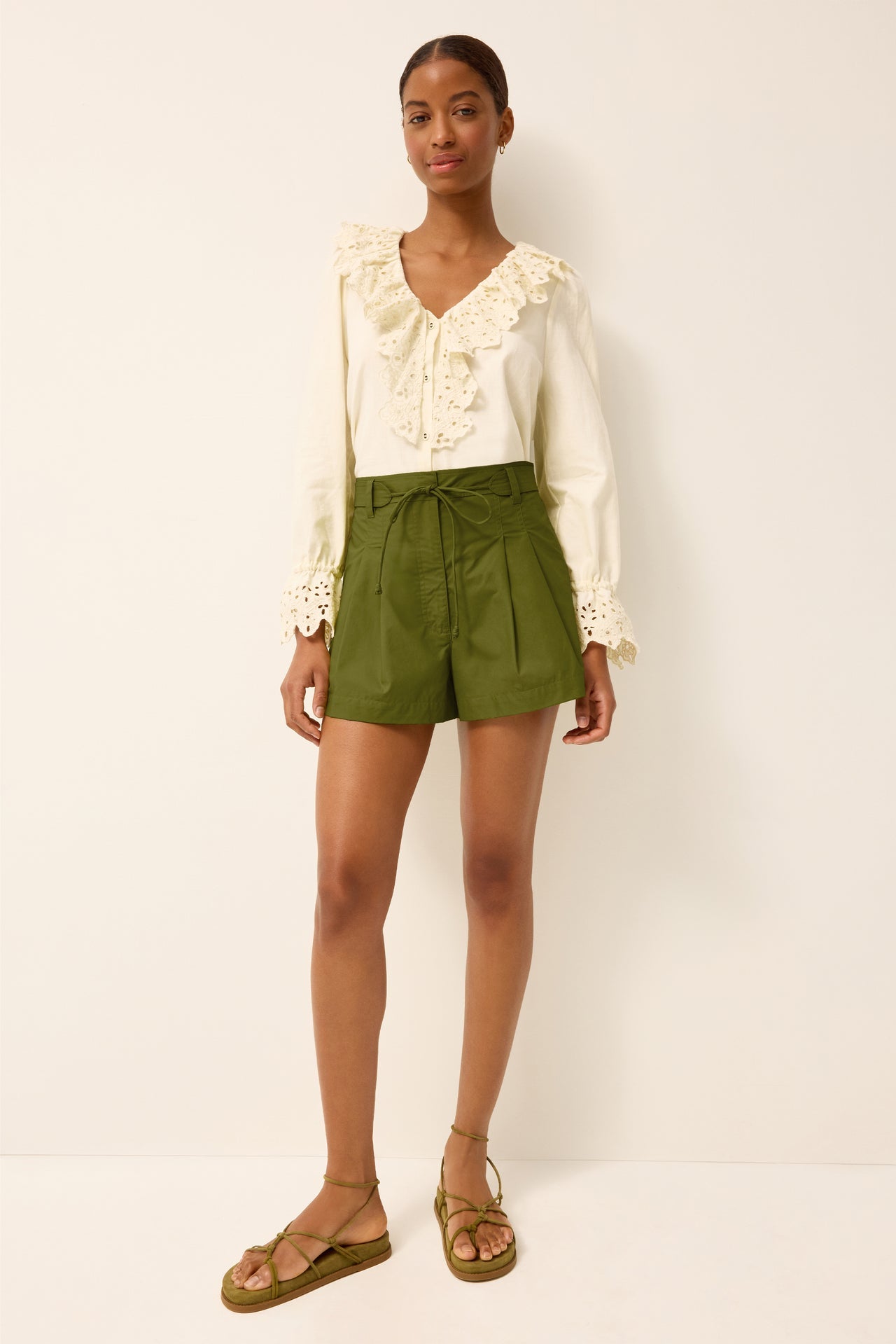  ビブタイツ オリーブ women small Marie Oliver Lander Short in Ivy – Poppy's of Atlanta
