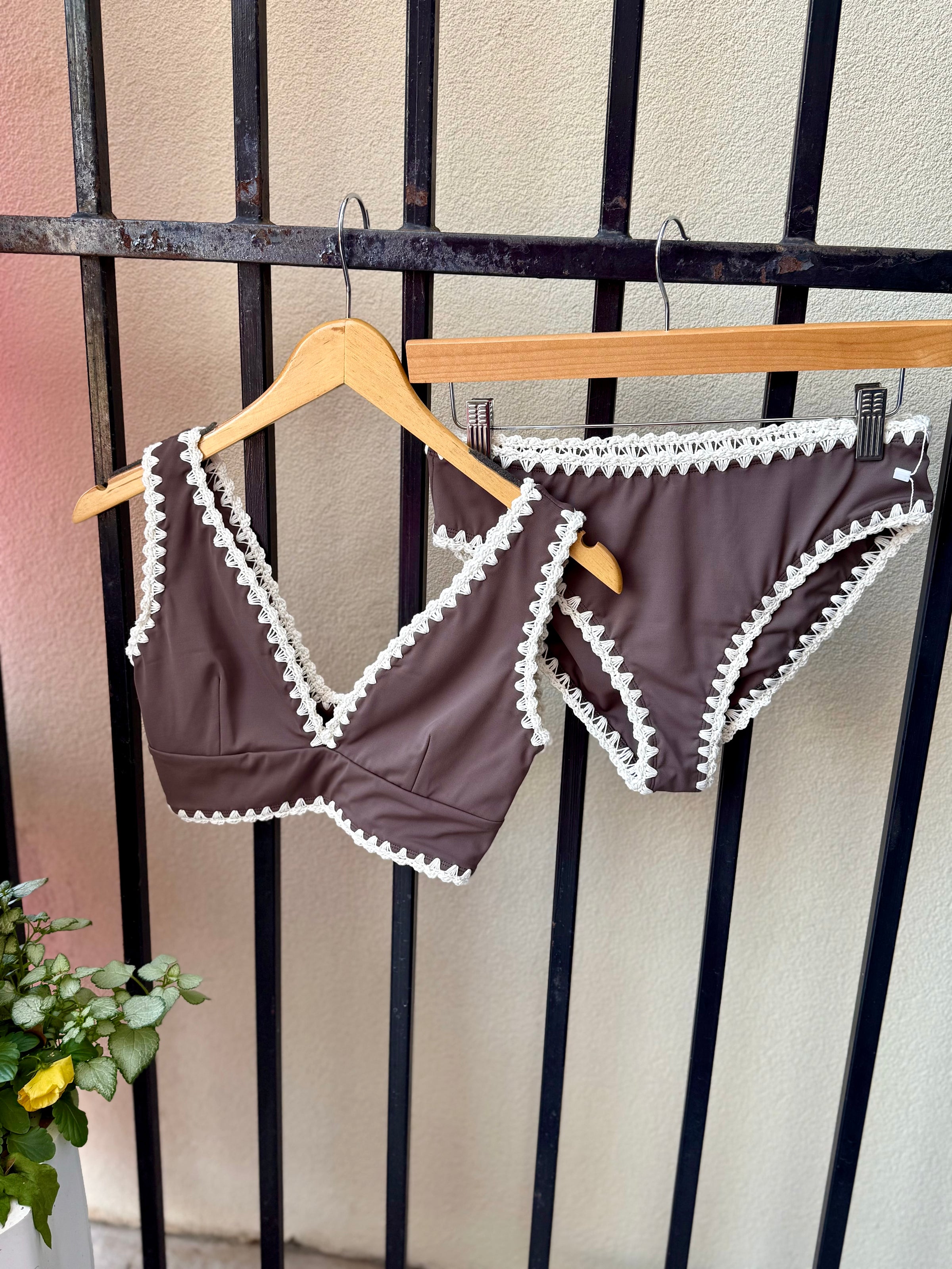 Crochet Romi Top in Taupe *FINAL SALE*