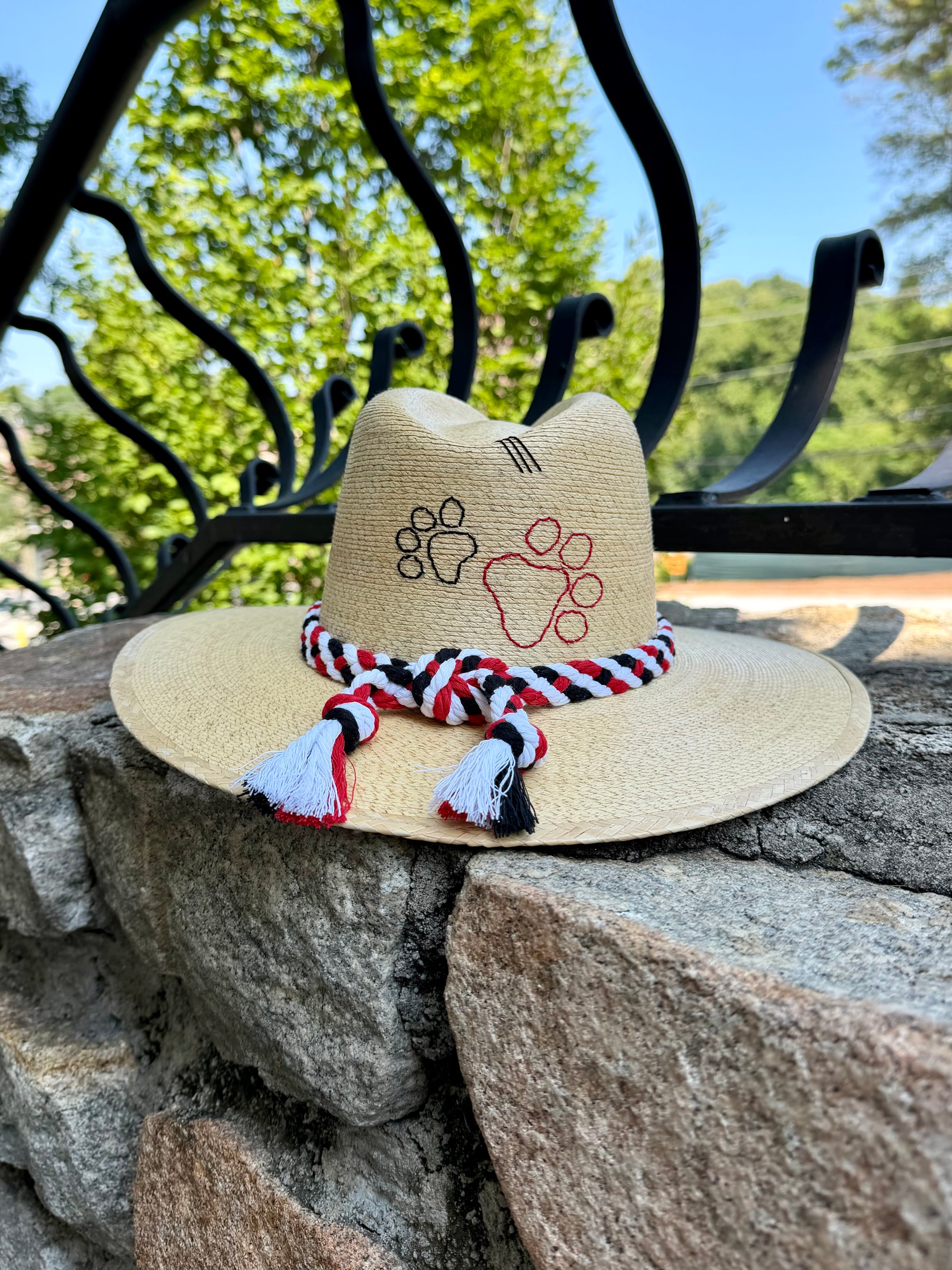 Georgia Double Paws Natural Palm Hat