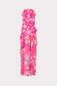 Raelynn Burnout Maxi Dress in Pink Multi