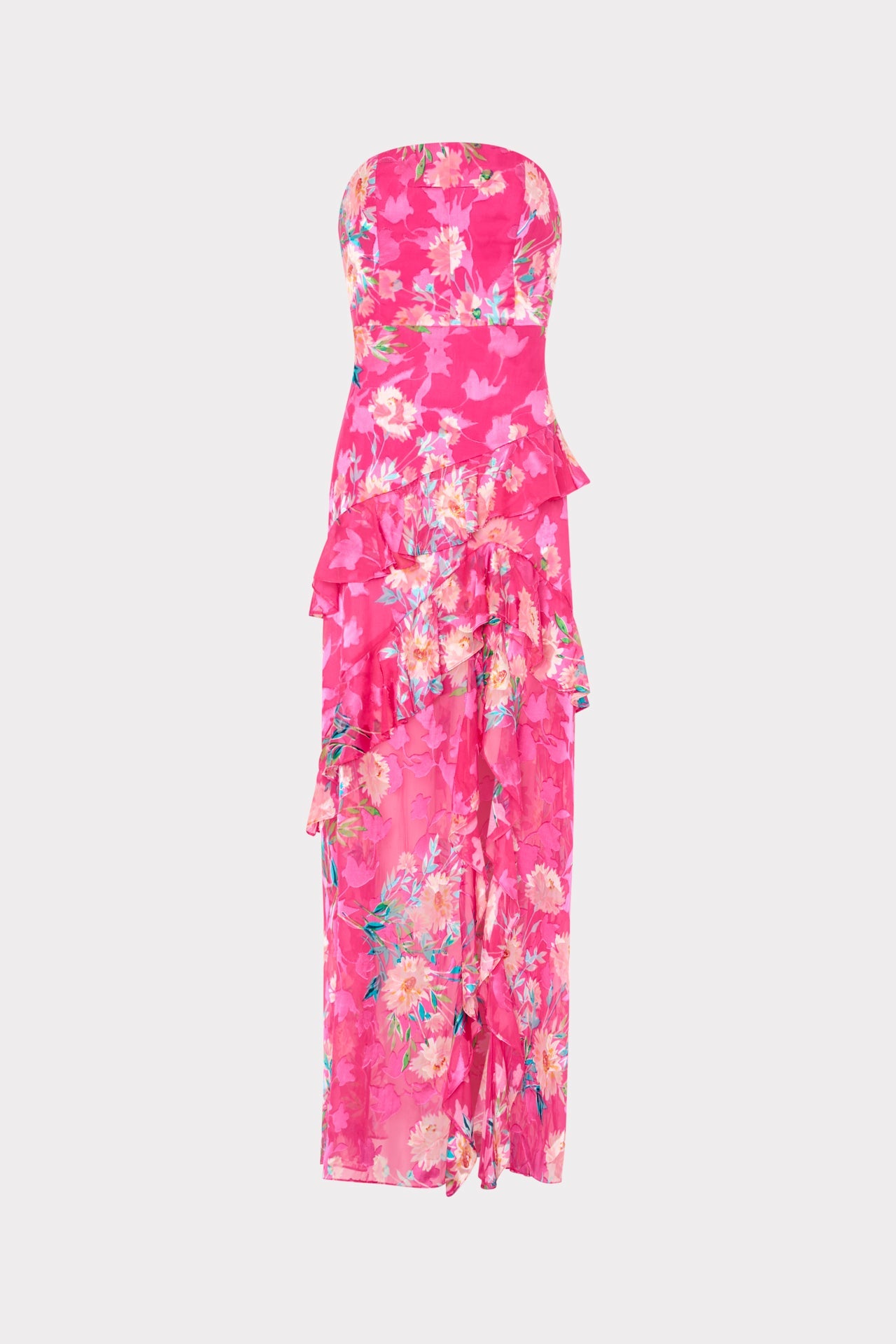Raelynn Burnout Maxi Dress in Pink Multi
