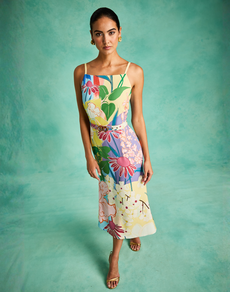 Mestiza Eugenia Convertible Midi Dress in Floral Buttercream Poppy's of Atlanta Mestiza Eugenia Convertible Midi Dress in Floral Buttercream Poppy's of Atlanta