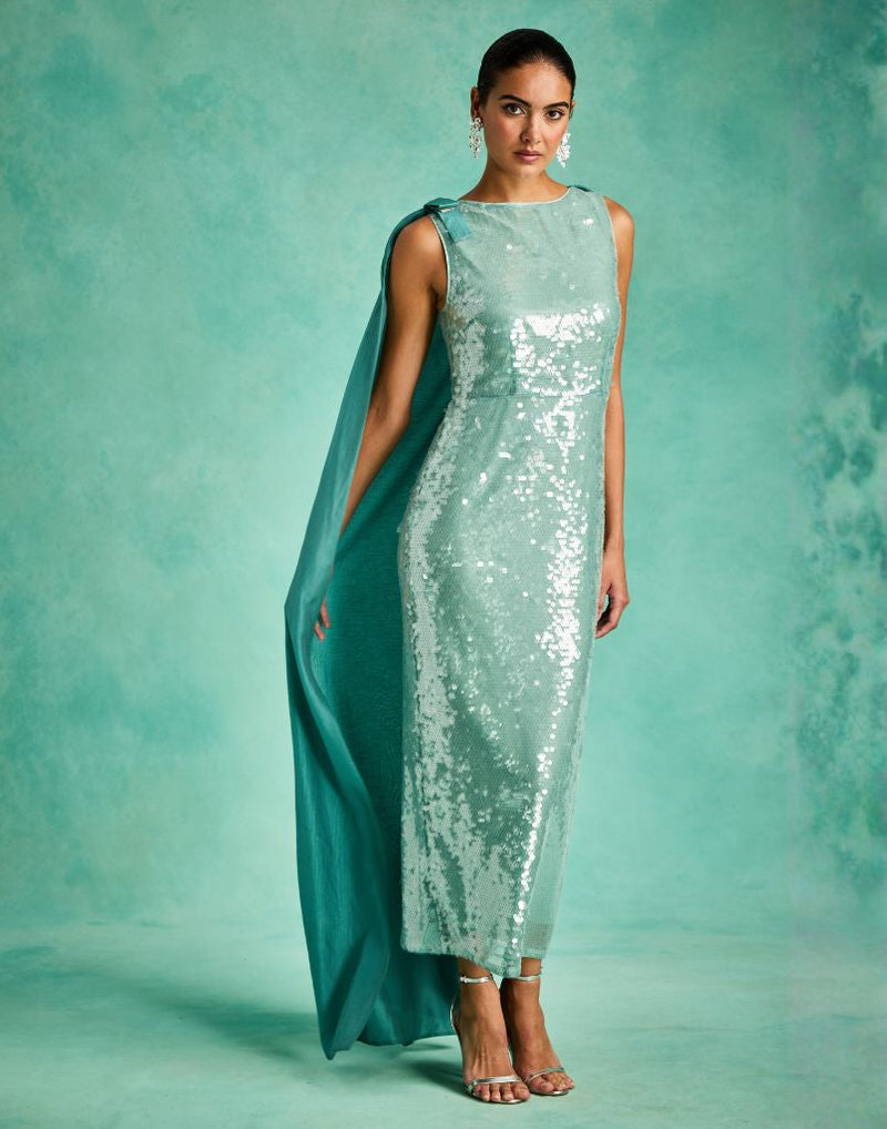 Lillian Convertible Midi Dress in Aquarelle Blue *FINAL SALE* - AQUARELLE BLUE / 0 Lillian Convertible Midi Dress in Aquarelle Blue *FINAL SALE* - AQUARELLE BLUE / 0