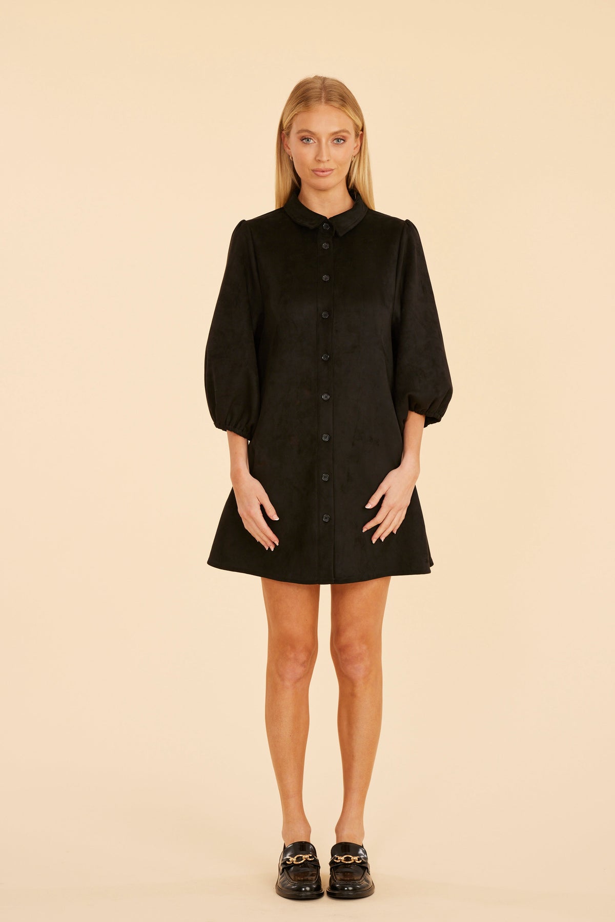 75182-dolce-cabo-faux-suede-puff-sleeve-dress-in-black-1