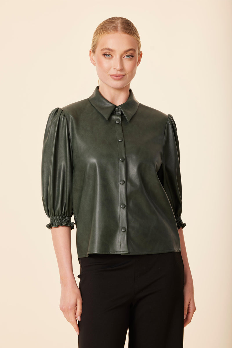 75497-dolce-cabo-vegan-leather-puff-sleeve-top-in-green-1