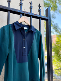 Polo Dress in Dark Pine