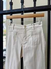 Tess Pocket Crop Jean in Marshmallow
