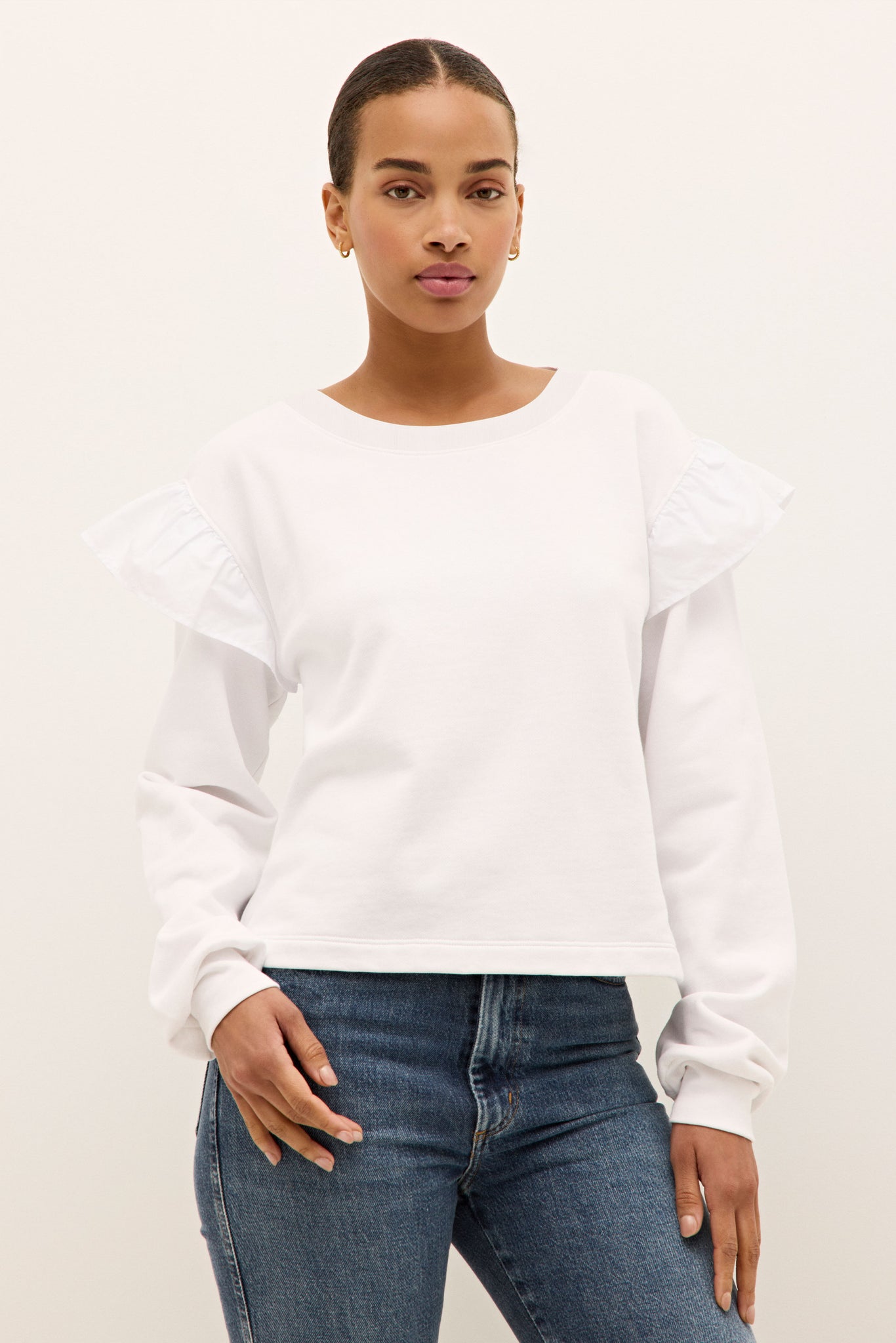 Houser Pullover Top in Cool White *FINAL SALE*