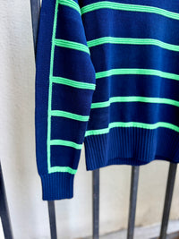 AW26-W-019-brodie-cashmere-links-stripe-crew-sweater-in-patriot-navy-cool-girl-green-1