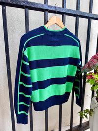 AW26-W-019-brodie-cashmere-links-stripe-crew-sweater-in-patriot-navy-cool-girl-green-1