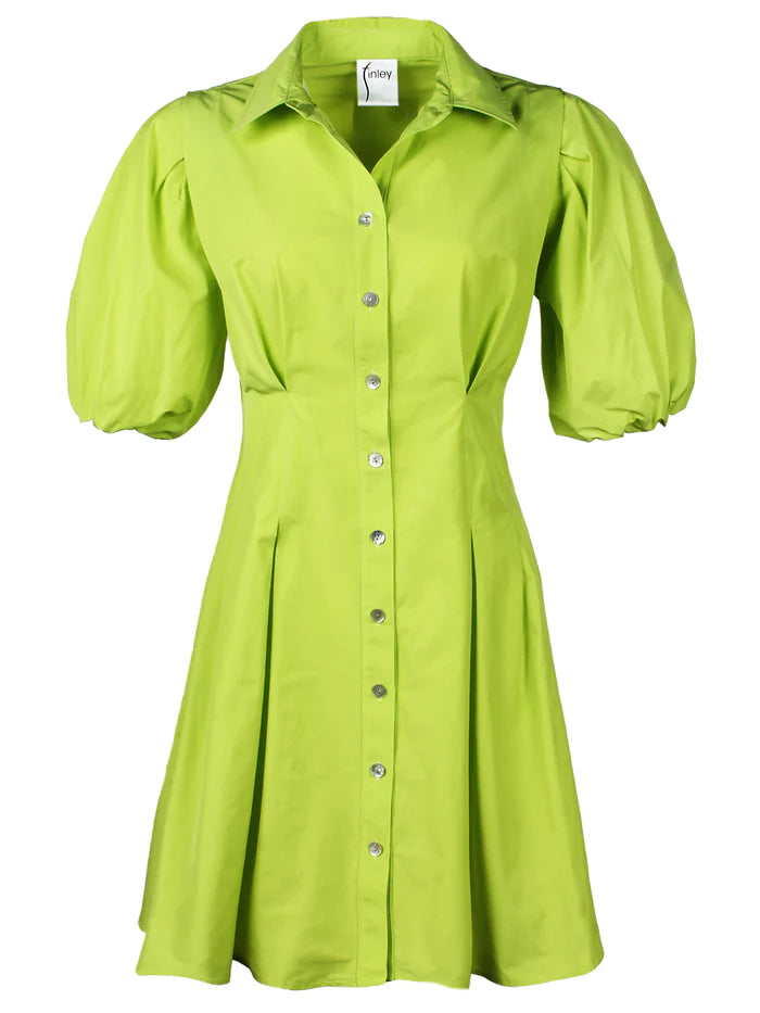 Avery Dress in Neon Lime