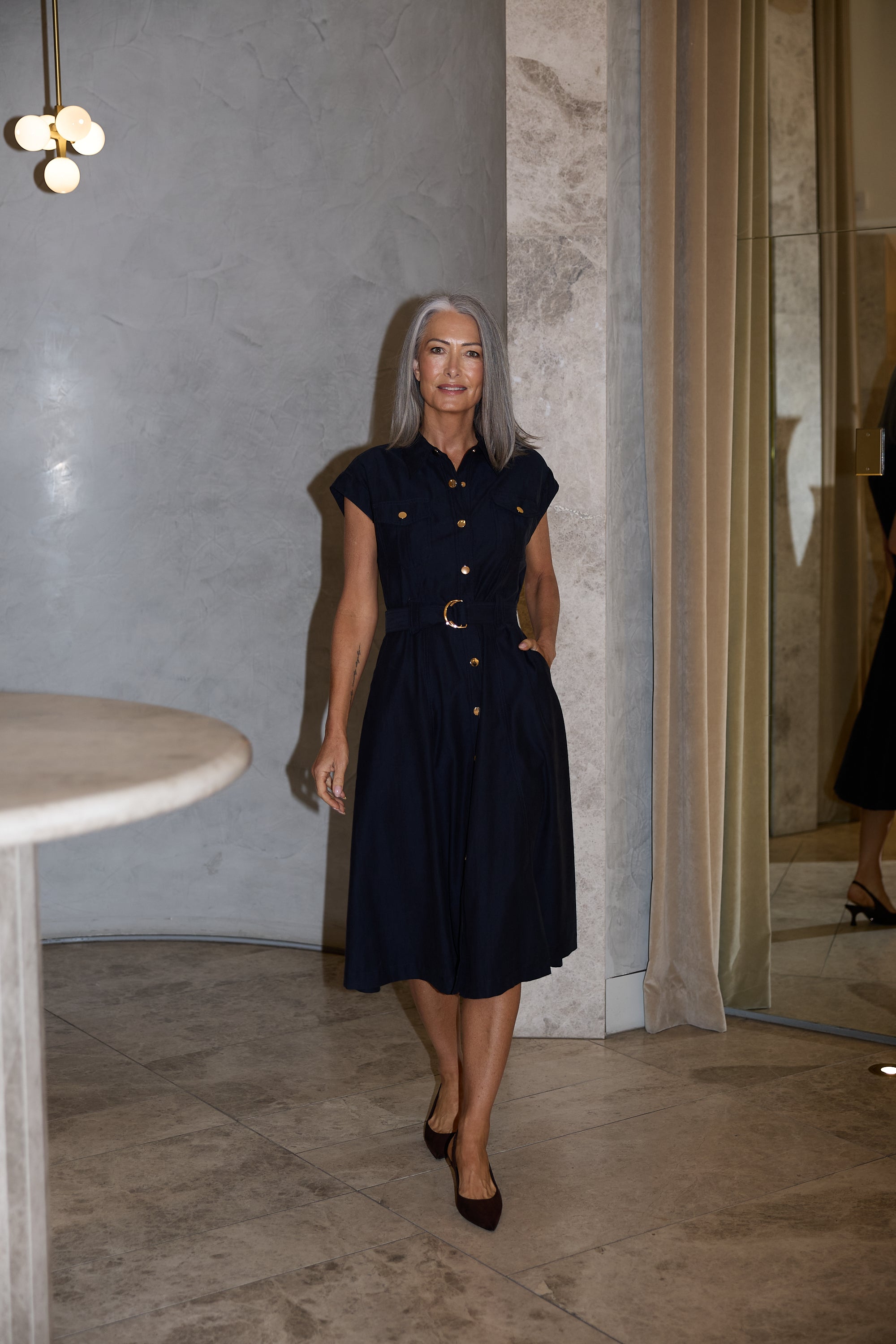 Mayfair Dress in Navy