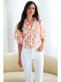 Bomba Coral Reef Shirt in Coral/White