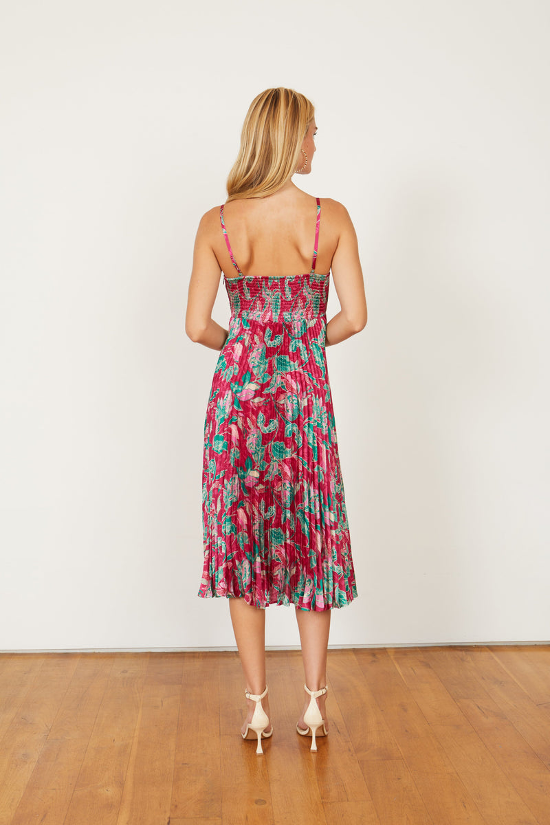 Donna Dress in Raspberry Floral