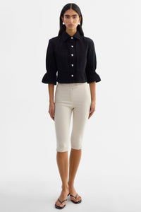 Carolina Ruffle Sleeve Jacket in Black