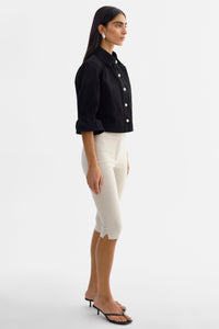 Carolina Ruffle Sleeve Jacket in Black