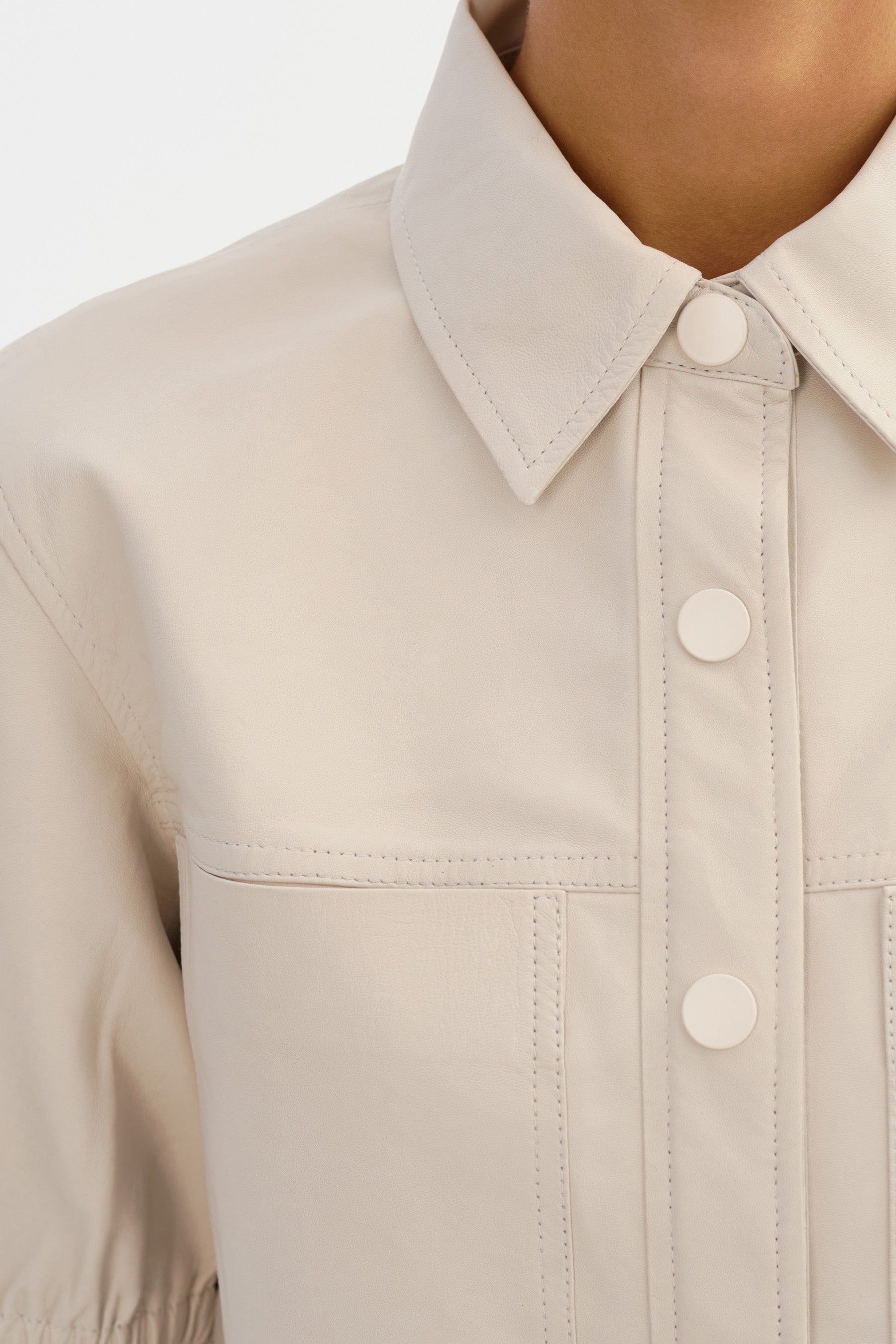 Carolina Ruffle Sleeve Jacket in Whisper White