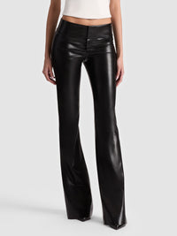 Olivia Vegan Leather Pant in Black