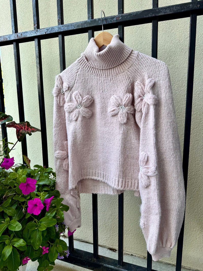 CS1870-maria-pavan-embroidered-flower-with-pearl-knit-sweater-ballet-1