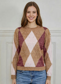 Rosemary Top in Fawn Combo