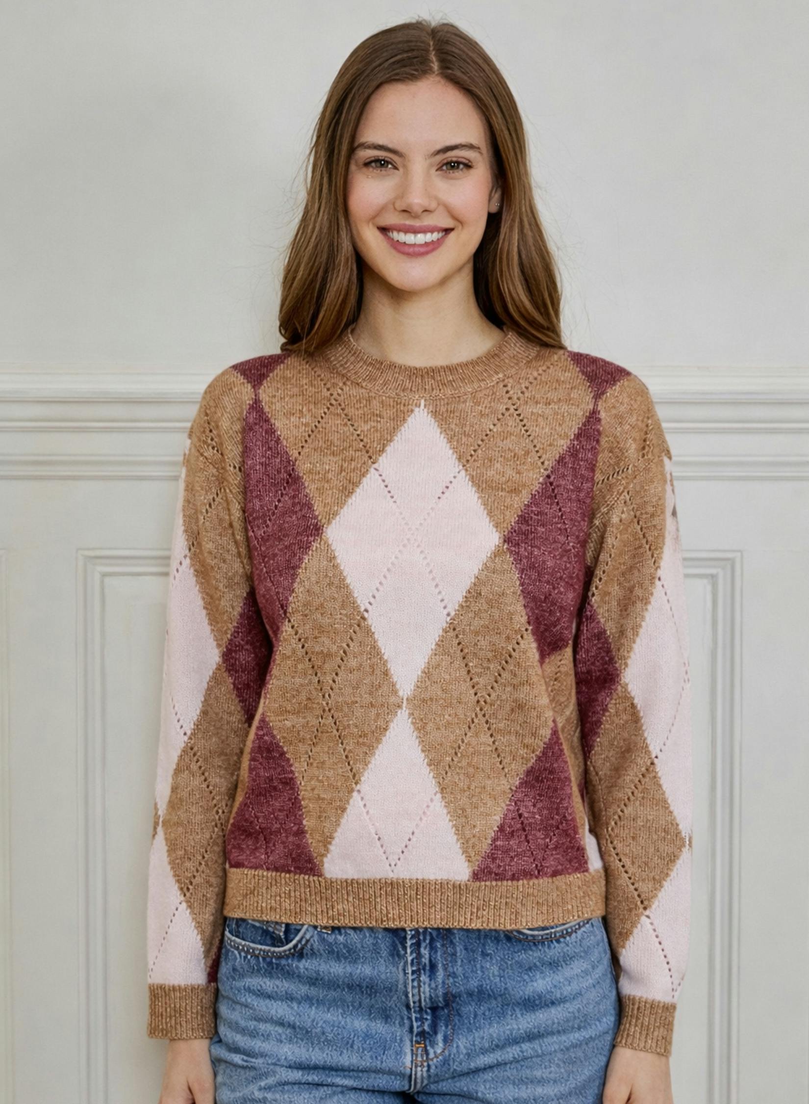 Rosemary Top in Fawn Combo