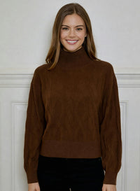 Evangeline Sweater Top in Espresso