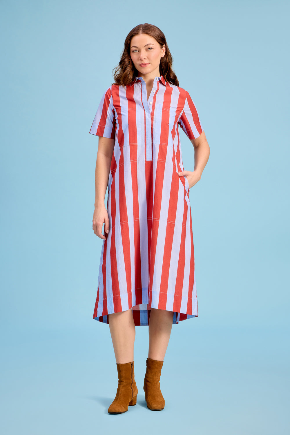 City Dress in Hearth Stripe