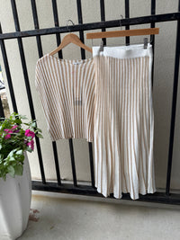 Pleated Skirt in Latte